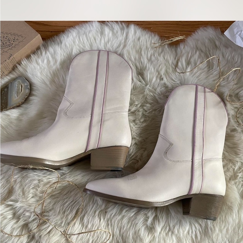 We The Free Cream Heeled Boots